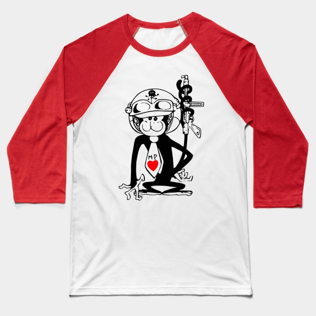 Monkey Punch Baseball T-Shirt by Sonchezz